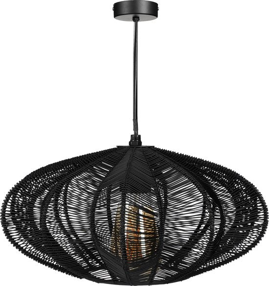 Mica Decorations Lampe pendante Kanti - H17 x Ø31 cm - Métal - Noir