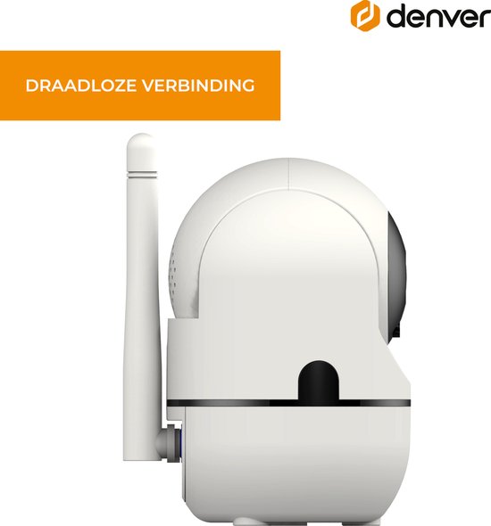 Denver Caméra de sécurité intérieure - Caméra pour animaux - Blanc - 9.20x7.20x16 cm