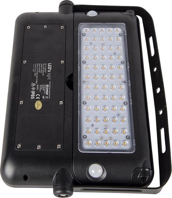 Projecteur LED solaire avec détecteur de mouvement - 3 modes - Sans fil - 1080 lumens - Noir