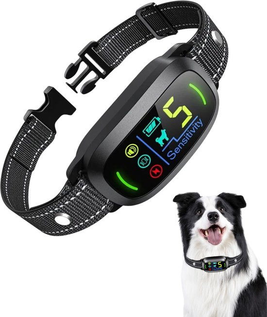 Collier anti-aboiement Pro - Dutchwide - 100% étanche - sans choc - rechargeable - noir