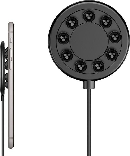 PHILIPS - Chargeur sans fil - DLP9016U/0 - Technologie QI - Ventouses antidérapantes - Noir