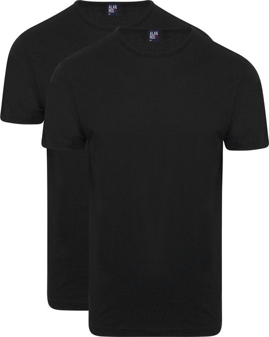 Alan Red Derby O-Neck T-Shirt Black (2Pack) - Taille S - Homme - T-shirt basique