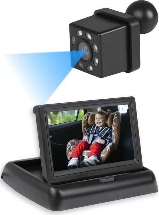 Nuvance Baby Camera - Anti-dérapant et ajustable - 4.5 Inch - Moniteur inclus