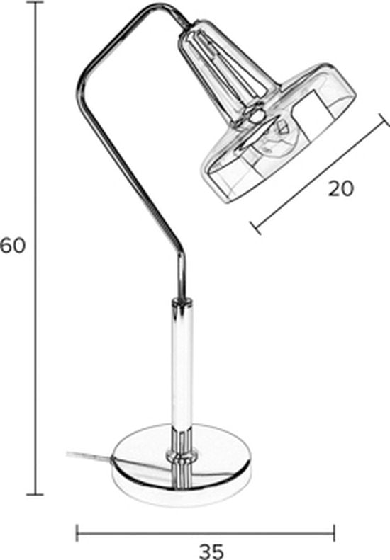 Lampe à poser - Feliz Lifestyle - Verre - 230 V - 9 W - 30x20x59cm - Longueur du cordon 1,50 m - Vert