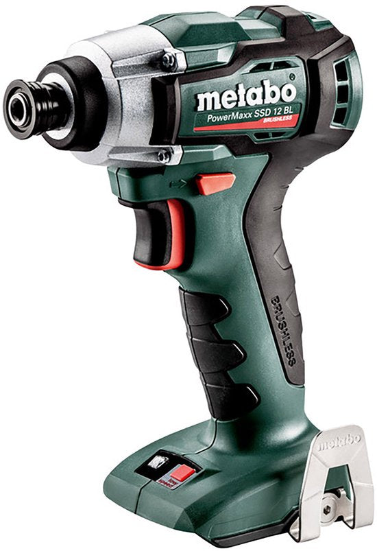 Perceuse à percussion Metabo + visseuse à percussion sans fil - 12 V - Avec 2 batteries et un chargeur