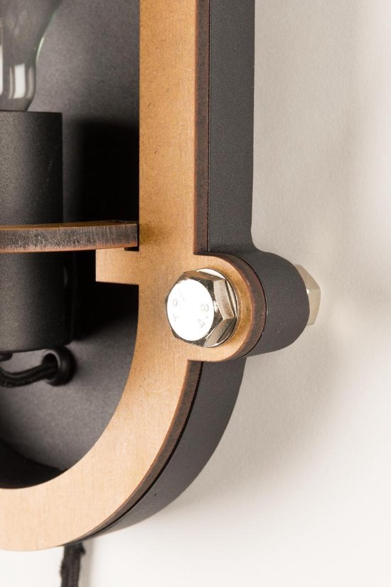 Applique murale Zuiver - 28x28x18cm - 220V - Aluminium noir