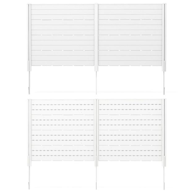 Brise-vue extérieur Coast - blanc - 119x29x26 cm