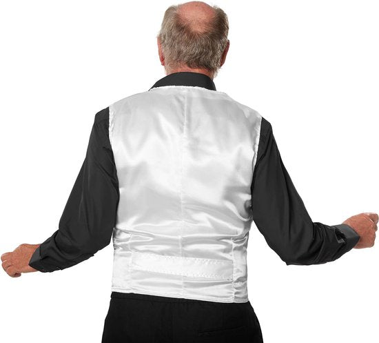 dressforfun - Gilet à paillettes homme argent XXL - costume de déguisement halloween partywear carnaval partywear - 303970