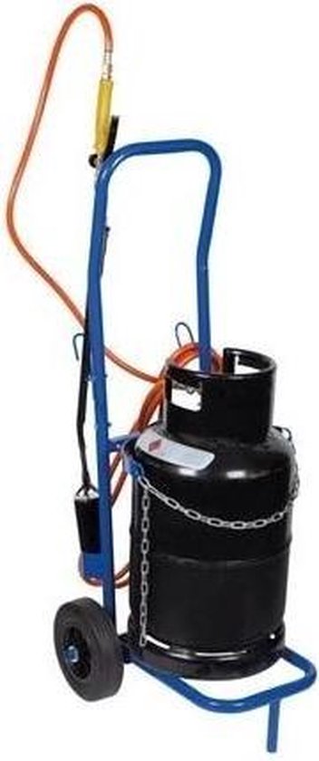 Toolland Chariot à bouteilles de gaz, acier, bleu, capacité de charge 100 kg