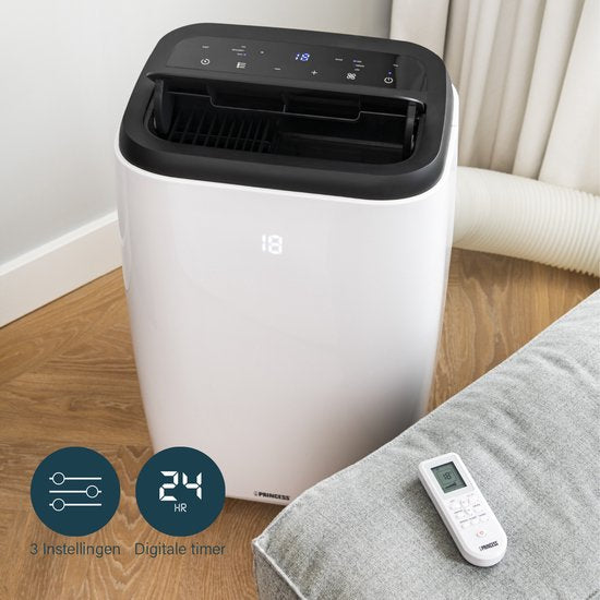 Princess 352900 - Climatiseur mobile - Climatiseur avec télécommande et application - Écran tactile – 80 m³ - 9 000 BTU – Blanc