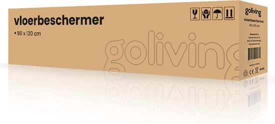 Goliving Protecteur de sol chaise de bureau - Tapis de chaise de bureau - PVC - Insonorisant - Pour sols durs - 90 x 120 cm - Transparent