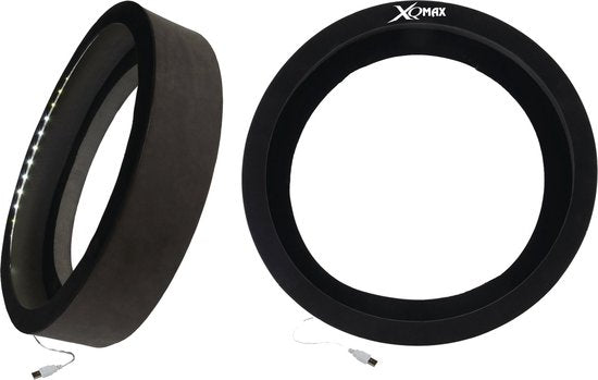 Cible de fléchettes XQ Max avec éclairage LED, noire