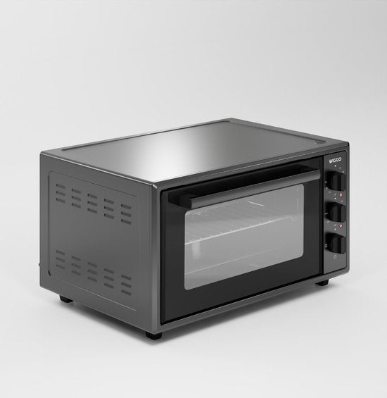 Wiggo WMO-E456(B) - Mini-four autonome - Électrique - 60 cm - 45 litres - 2 000 W - Garantie 5 ans - Noir