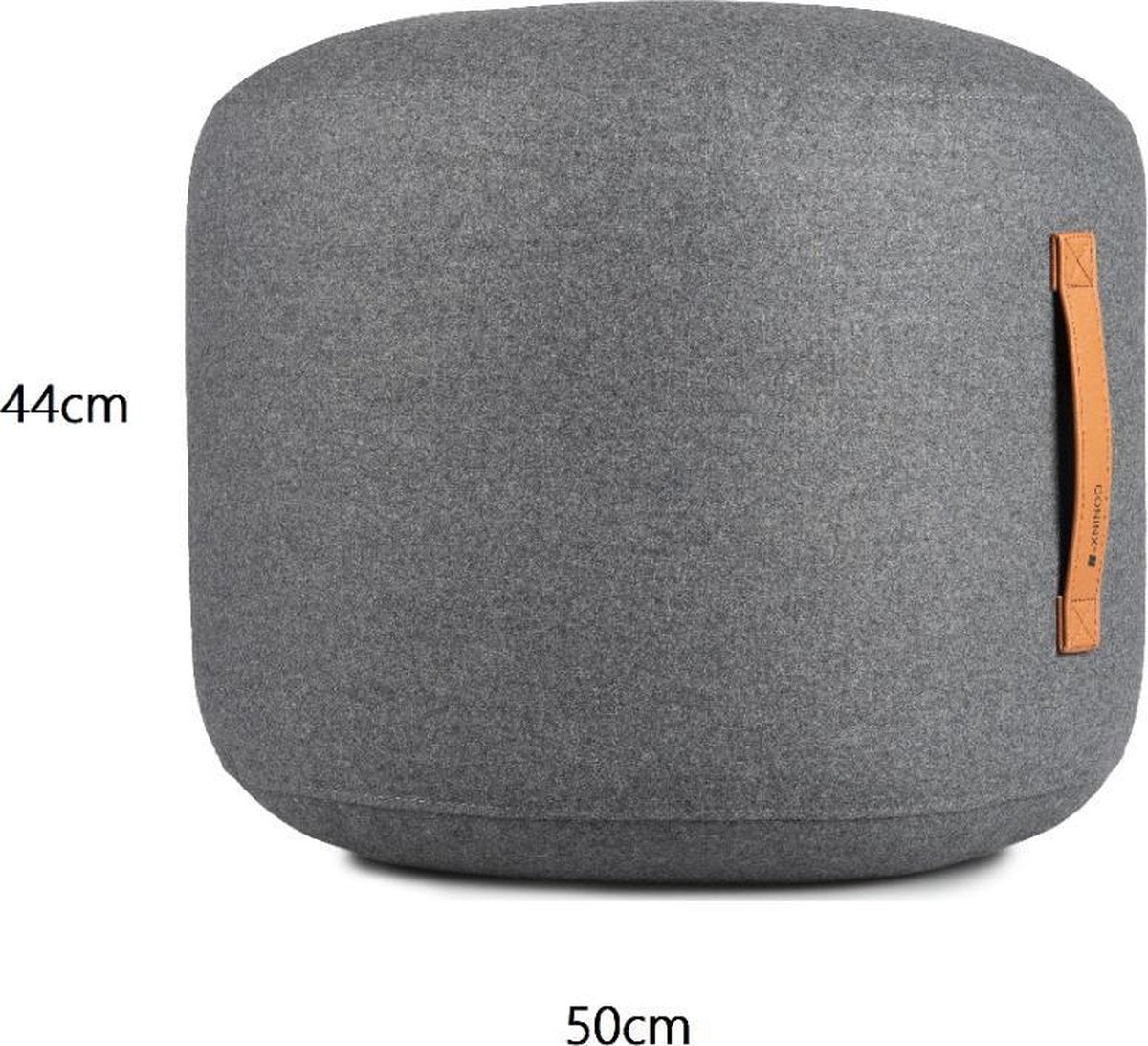 Tabouret en laine - Coninx Footstool Round - 50 x 44CM - Gris clair