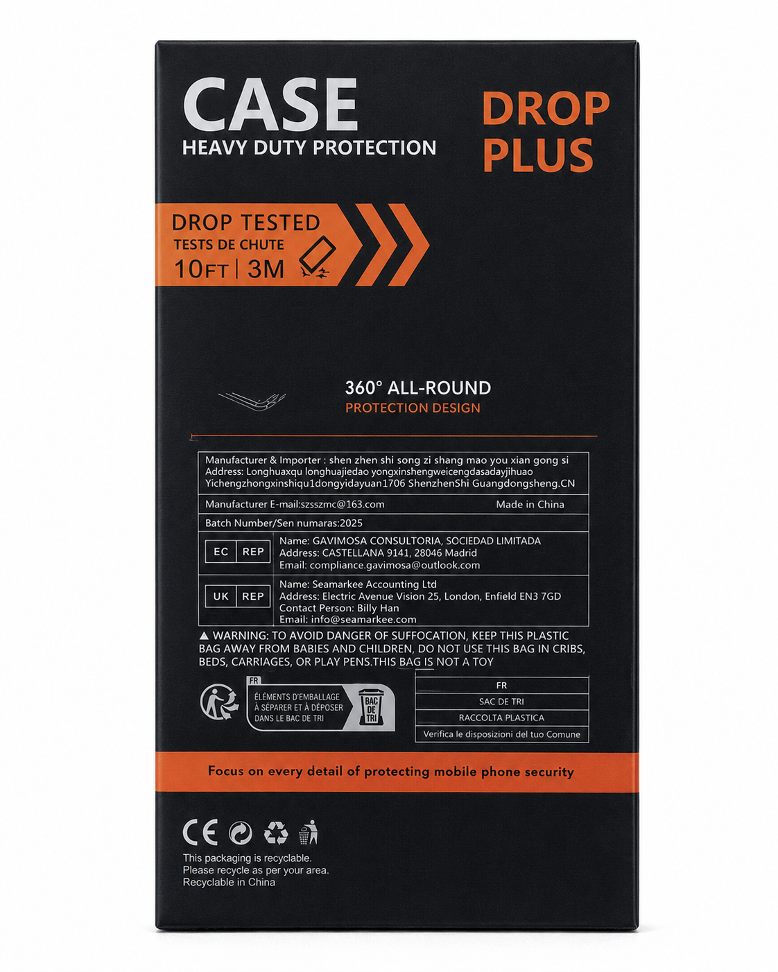 Étui portefeuille avec porte-cartes pour iPhone 13 – Noir – Protection renforcée – Protection à 360°