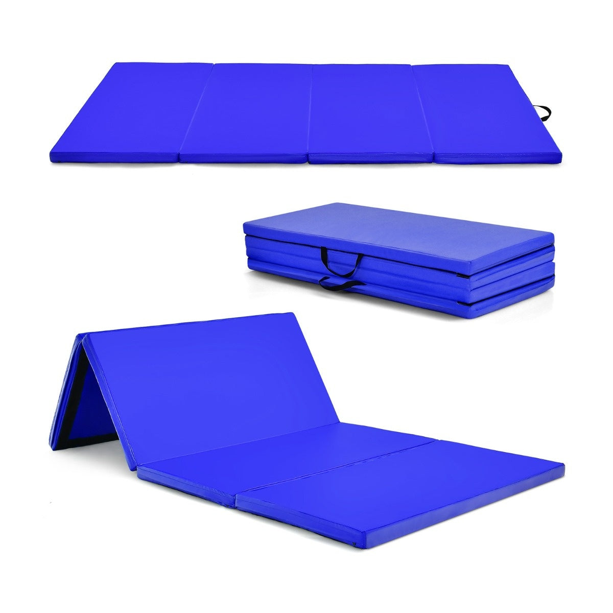 Coast 240 x 120 x 5 cm tapis de gymnastique pliant avec fermeture velcro et 2 poignées