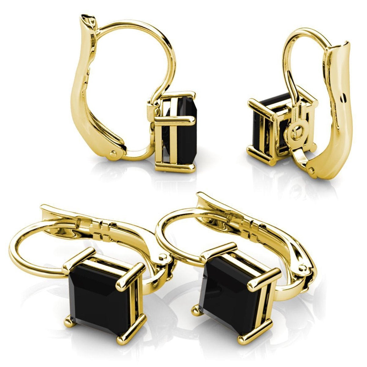 Boucles d'oreilles avec cristaux Kalpa Camaka - Yolora - Couleur or