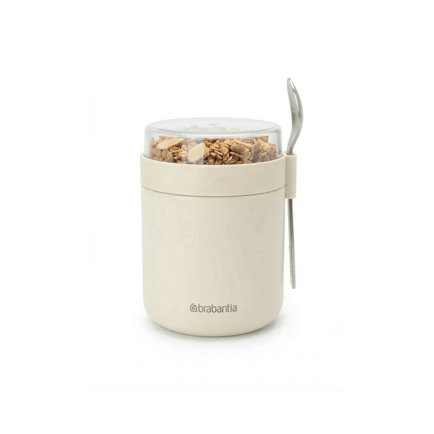 Bol alimentaire Brabantia 500 ml avec cuillère, étanche, beige clair