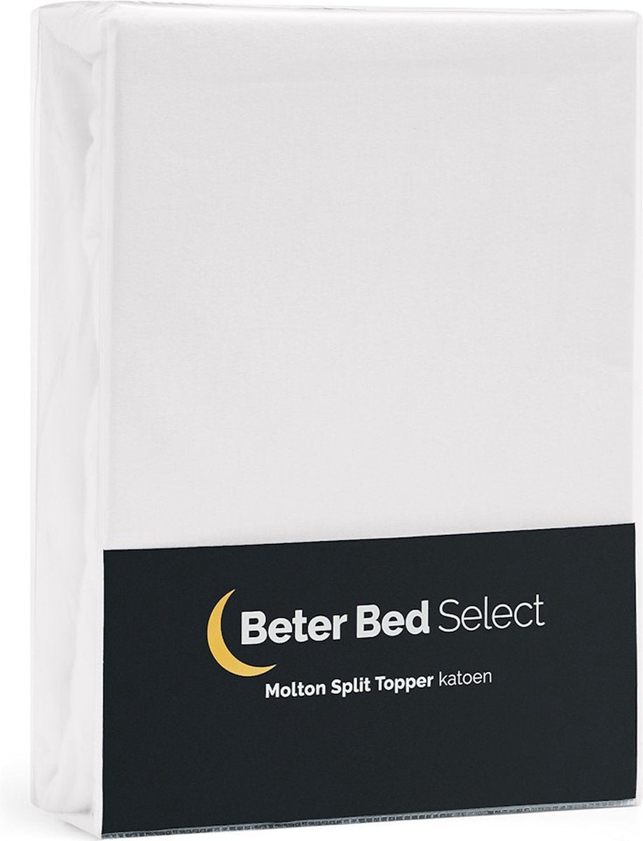 Beter Bed Select Molton Splittopper 180 x 200 cm - White - Protège-matelas pour matelas Splittop jusqu'à 10 cm