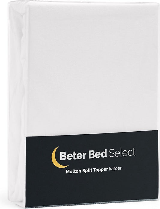 Beter Bed Select Molton Splittopper 180 x 200 cm - White - Protège-matelas pour matelas Splittop jusqu'à 10 cm