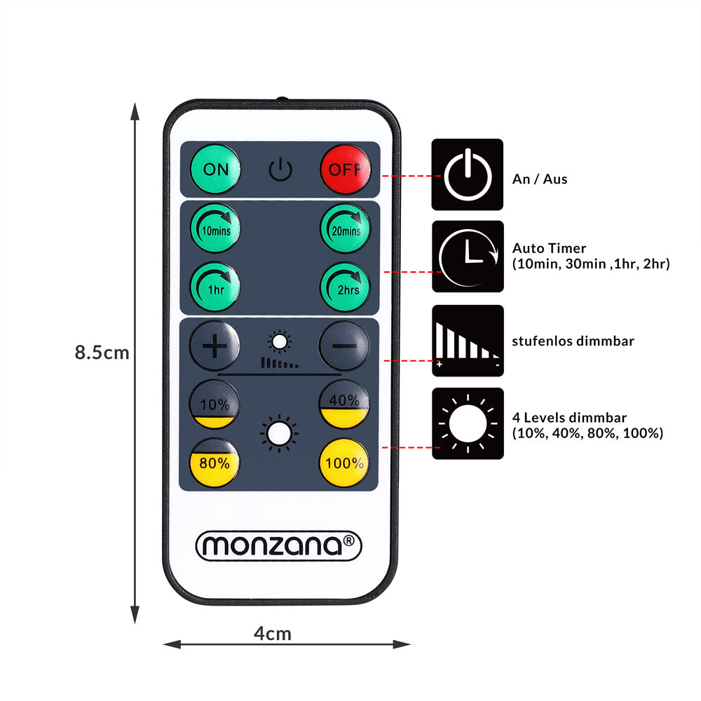 Applique LED Monzana Svetloba Blanc avec télécommande