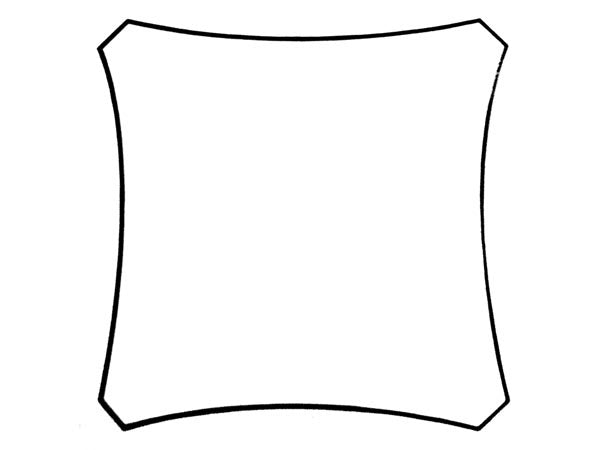 Toile d'ombrage Perel, déperlante, 5 x 5 m, 160 g/m², polyester, carrée, crème
