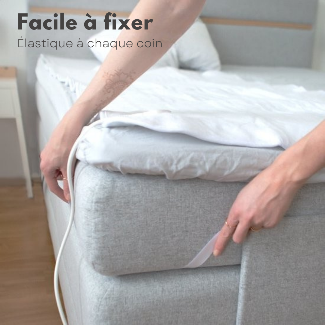 Couverture chauffante Auronic - 1 personne - Lavable - 70x150cm - Blanc