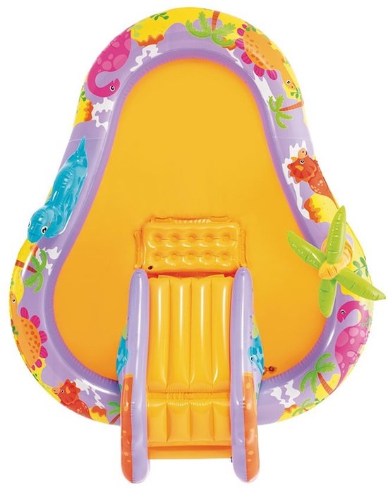 Piscine gonflable Intex - Dino Park - avec toboggan - 201 x 157 x 69 cm