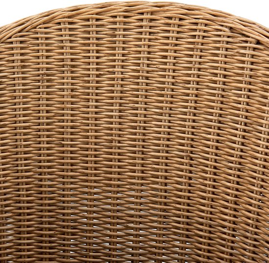 2 pièces Chaises de jardin en rotin Cody - Coussins inclus