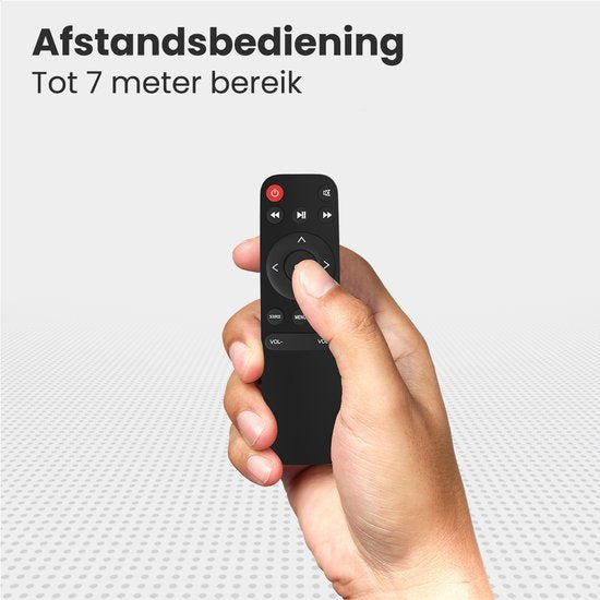 Auronic Beamer 10 000 Lumens - WiFi - 1080P Full HD - Streaming depuis votre téléphone - Smart Mini Beamer - IOS & Android - Câble HDMI - Télécommande et écran de projection - Noir