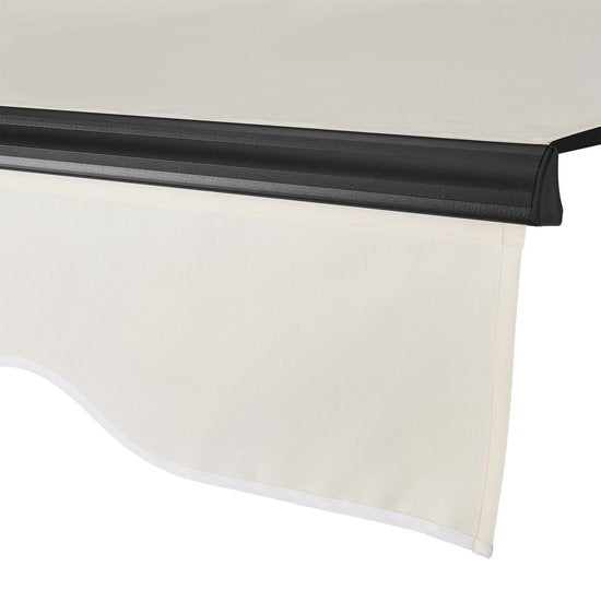 Auvent - 400 x 300 cm - Beige - Matériel de fixation inclus
