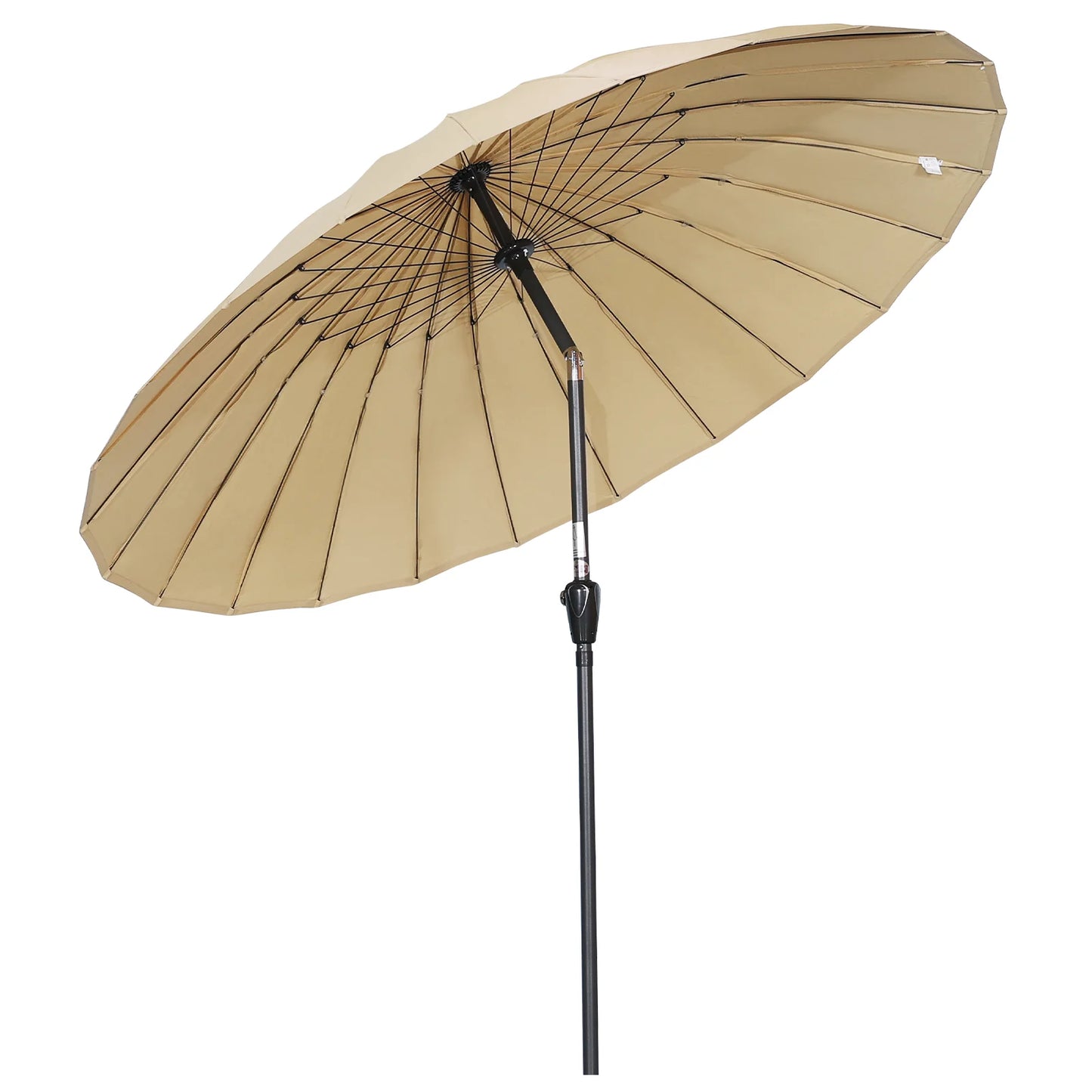 Angel Living – Parasol de jardin inclinable de 250 cm, beige – Mécanisme à manivelle, protection UV, armature en aluminium