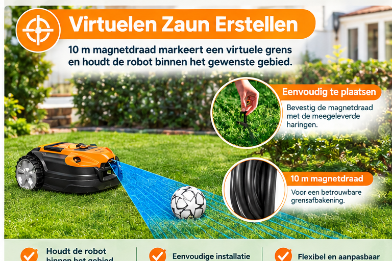Tondeuse robot LawnMaster VBRM18AMIDR - Jaune - 72,5 x 42,5 x 32,3 cm - Jusqu'à 500 m²