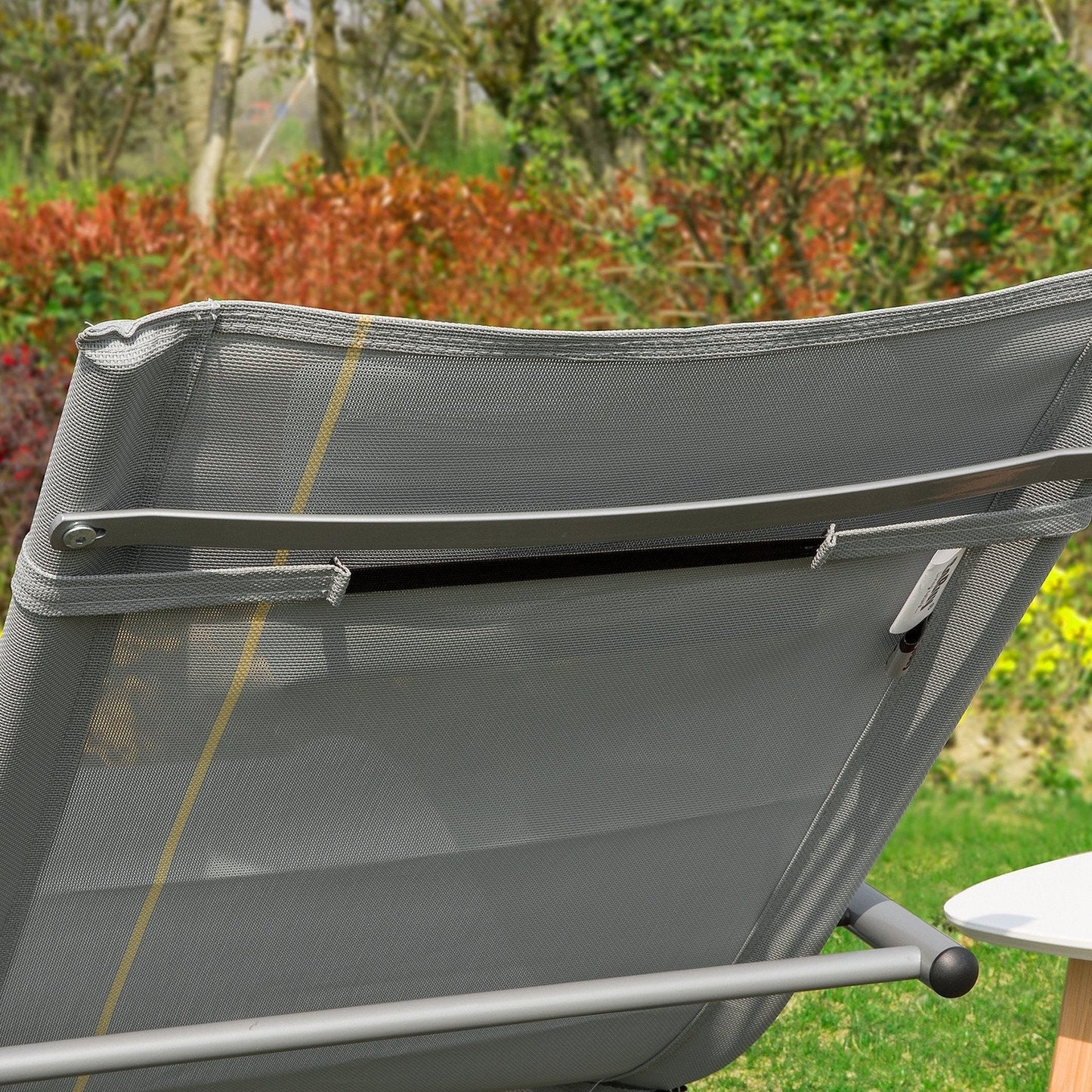 SoBuy Fauteuil inclinable - Extérieur - Max. 150 kg - Gris