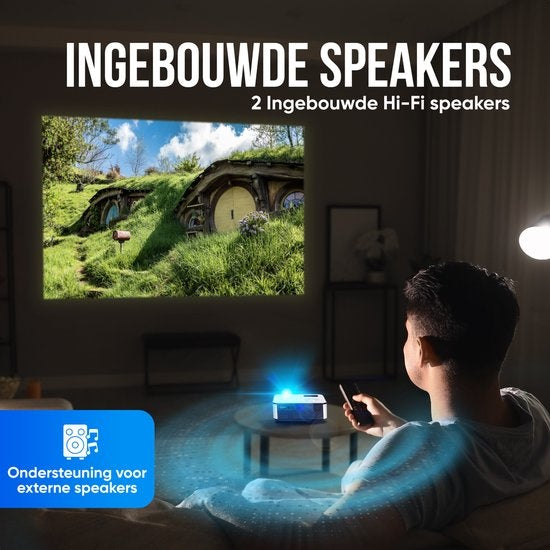 Vidéoprojecteur - Strex - Projecteur - Haute résolution 1080P – 7000 lumens – Wi-Fi intégré - 22 x 16 x 8,7