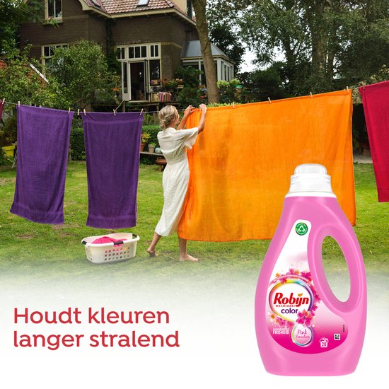 Robijn Color Pink Sensation Détergent liquide 20 lavages