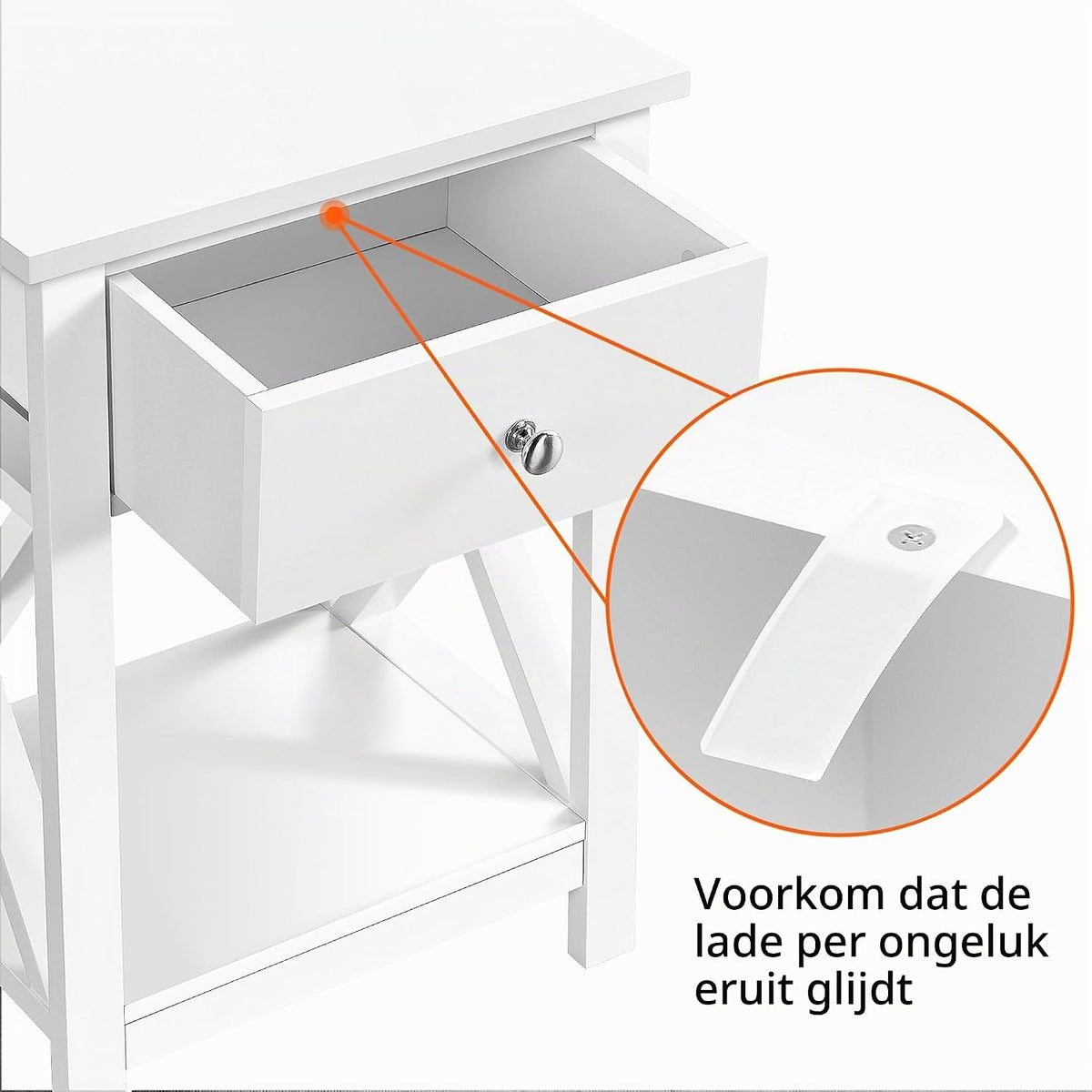 Table d'appoint Yaheetech avec tiroir - 40 x 30 x 55 cm - MDF - Avec étagère inférieure
