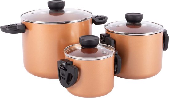 Bo-Camp - Industrial - Batterie de cuisine - Slauson - Compact 3 - 3 pièces - Aluminium - Induction