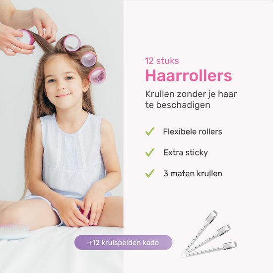 Boucles 12 pièces - 3 tailles - 12 épingles à cheveux incluses - Boucles sans chaleur - Rouleaux adhésifs - Rouleaux à cheveux - Rouleaux à cheveux - Boucles sans chaleur - Rouleaux à cheveux sans chaleur Large - Rouleaux à cheveux adhésifs - Rouleaux à b