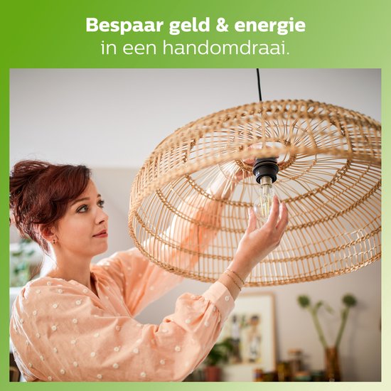 Ampoule LED économe en énergie Philips Mat - 40 W - E27 - lumière blanc chaud - 6 pièces - Économisez sur les coûts énergétiques