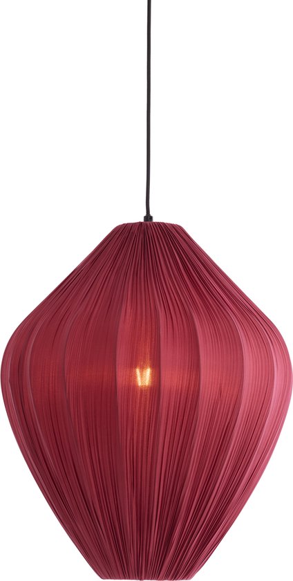 Light & Living - suspension - Verita - rouge - tissu - Ø 47 cm - E27 - 2993617