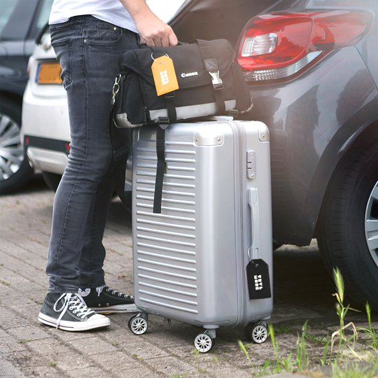 TRVLMORE Etiquette de bagage - Cuir - Pour valises et sacs - 7 pièces - Plusieurs couleurs