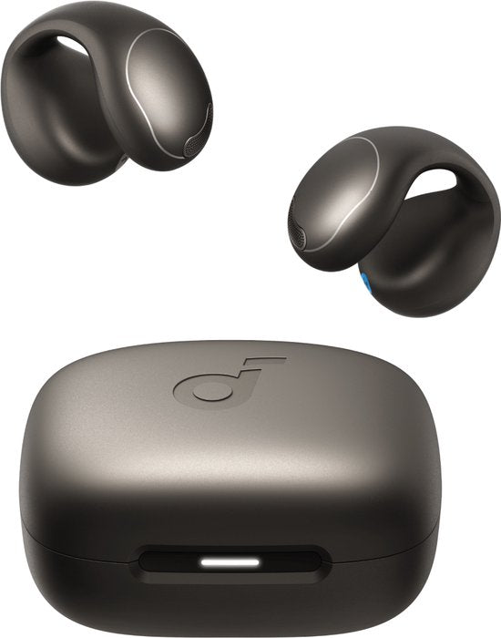 soundcore by Anker C40i Wireless Open-Ear Earbuds Black - Ecouteurs - clip-on, articulation flexible, boutons de contrôle, confort léger, maintien stable grâce aux poignées amovibles, haut-parleurs étendus pour un son clair.