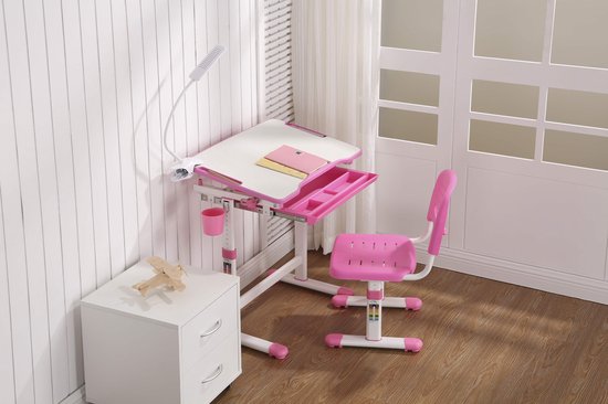 Table de dessin pour enfants avec chaise de bureau - table d'écolier - ergonomique réglable en hauteur