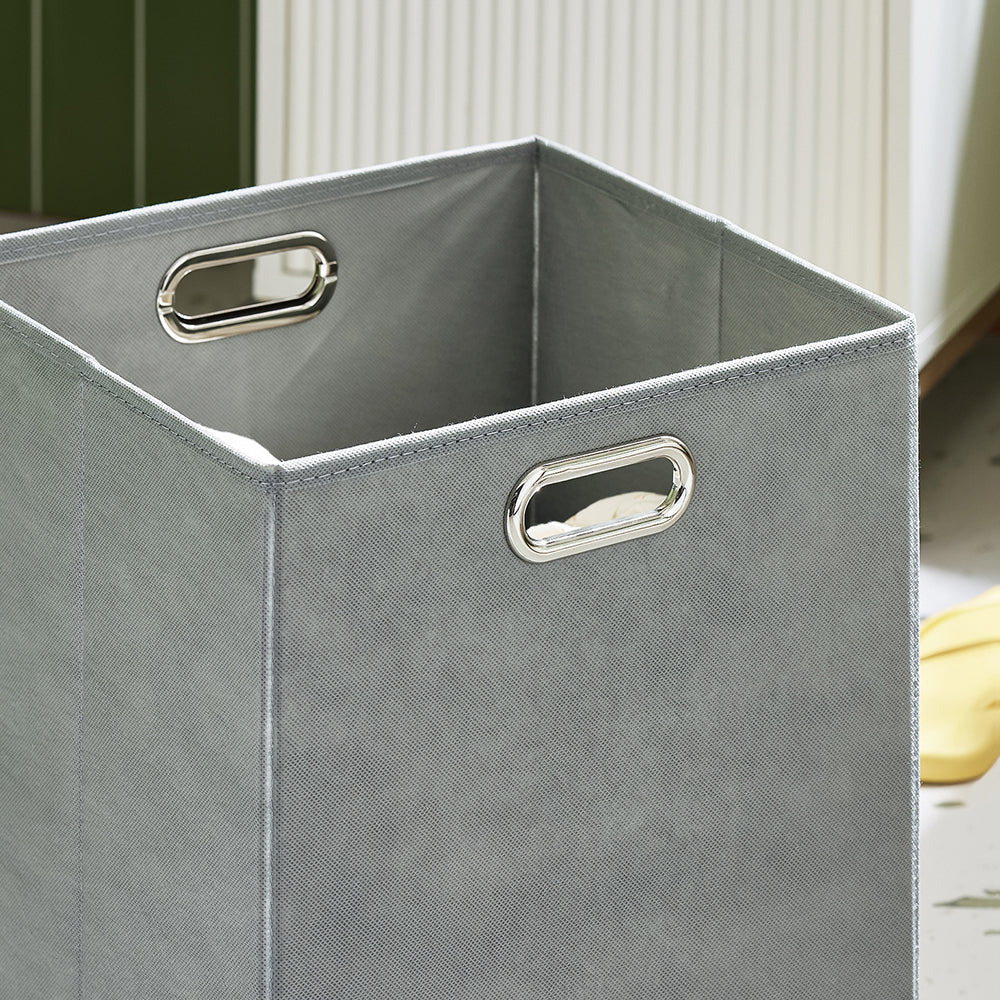 SoBuy Meuble de salle de bains - avec tiroir et panier à linge amovible - max 24 kg - 40 x 40 x 95 cm - blanc