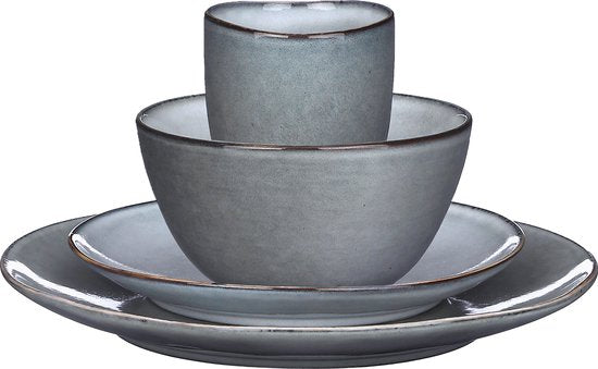 Mica Decorations Service de vaisselle Tabo 4 personnes - Gris