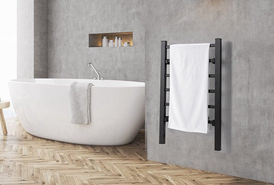 Vlectro - Radiateur sèche-serviettes électrique pour des serviettes merveilleusement chaudes (avec installation sur place GRATUITE* en option) - Noir