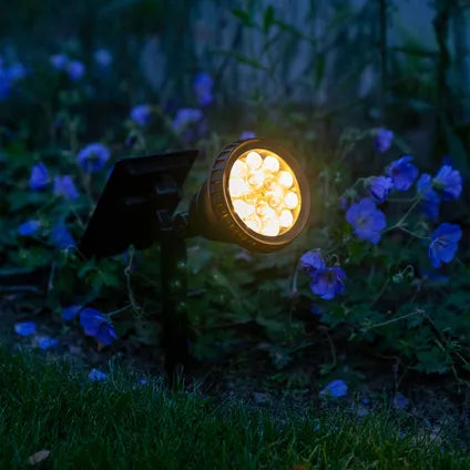 Lampe d'extérieur intelligente à énergie solaire – Spot solaire d'extérieur intelligent – Étanche IPX5