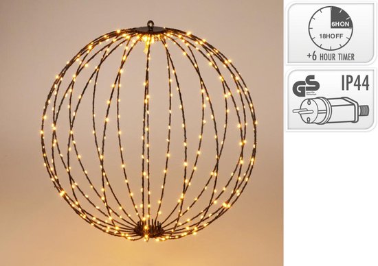 Boule de Noël LED avec 240 lumières Ø 40cm, blanc chaud extra
