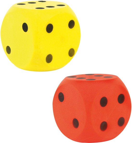 Boule de dés rouge souple - 16 cm - -